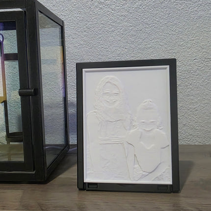 Personalized 8"x6" Lithophane with LED Backlighting