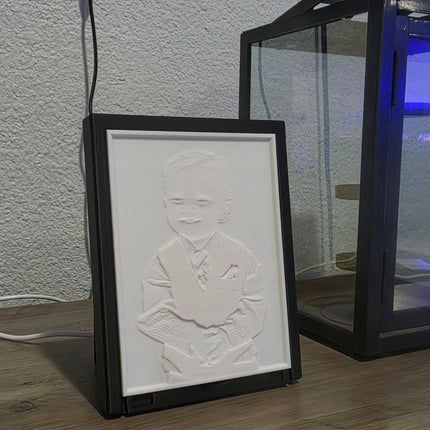 Personalized 8"x6" Lithophane with LED Backlighting