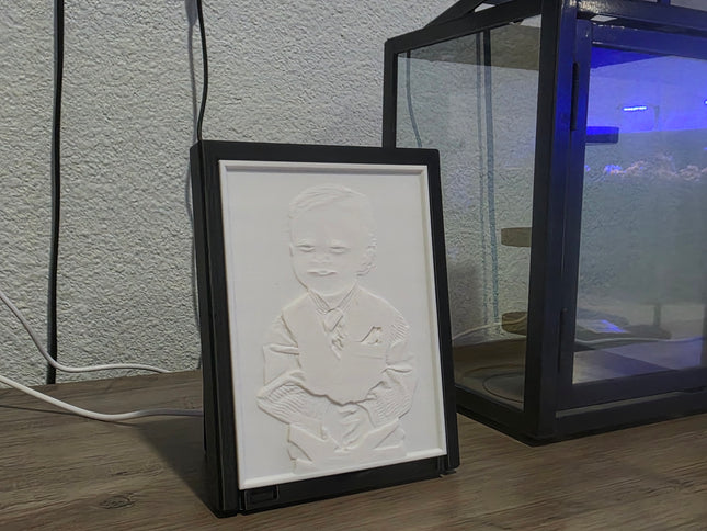 Personalized 8"x6" Lithophane with LED Backlighting