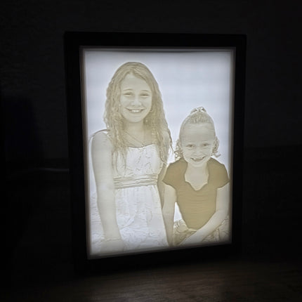 Personalized 8"x6" Lithophane with LED Backlighting