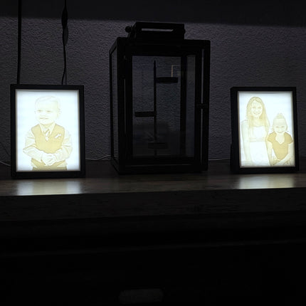 Personalized 8"x6" Lithophane with LED Backlighting