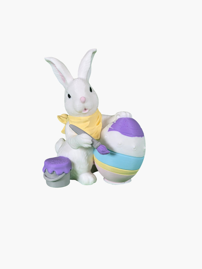 3D Printed Easter Bunny Painting Easter Egg Spring Decor
