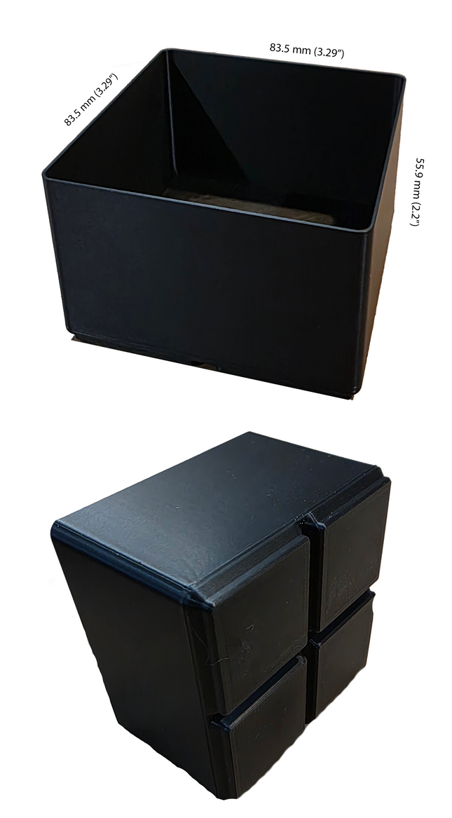 2x2 Grid High Wall Bin for Gridfinity Base