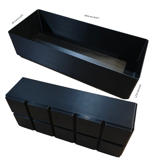 2x5 Grid High Wall Bin for Gridfinity Base