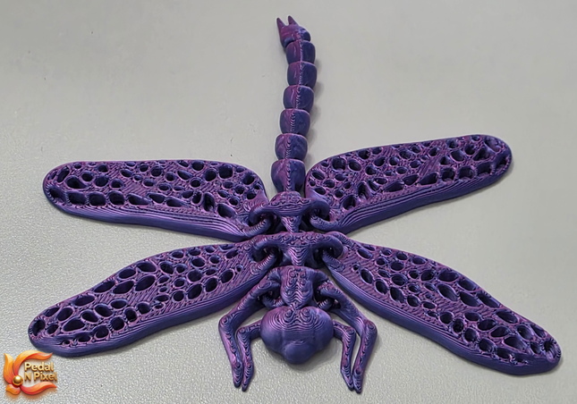 3D Printed Articulating DragonFly | Articulating Fidget Toy | Flexi