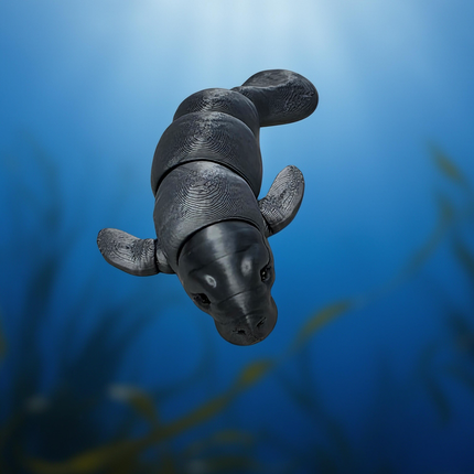 3D Printed Articulated Manatee | Articulating Fidget Toy | Flexi