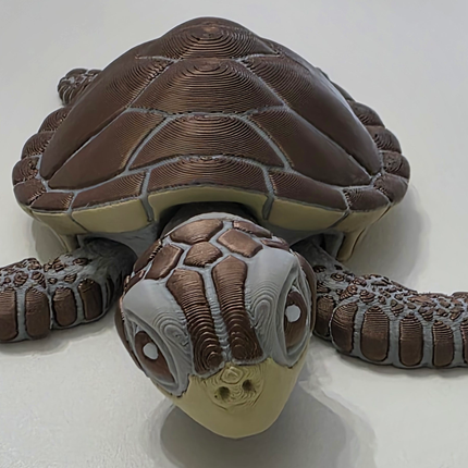 3D Printed Articulating Sea Turtle | Articulating Fidget Toy | Flexi