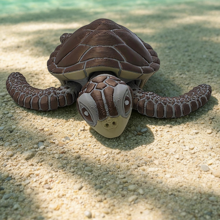 3D Printed Articulating Sea Turtle | Articulating Fidget Toy | Flexi